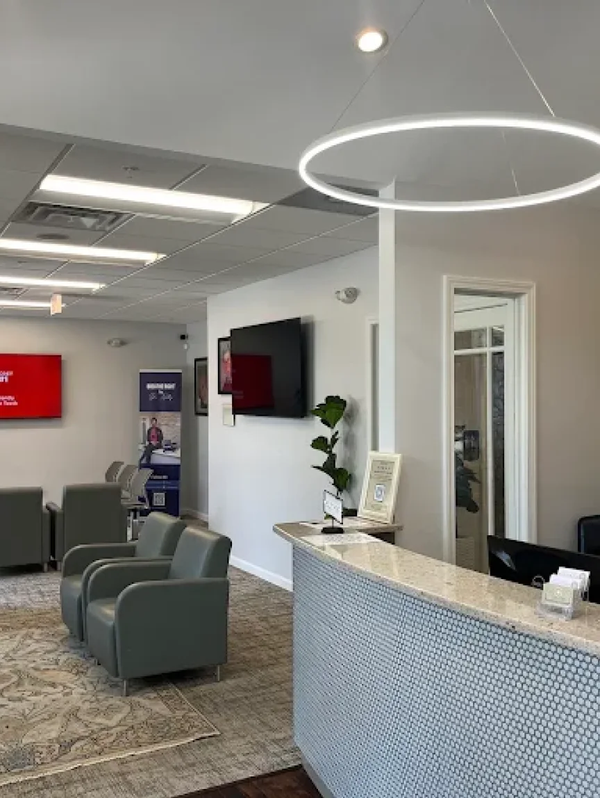 Reception area at Advanced Dentistry of Collegeville